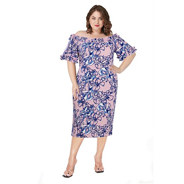 

Платье миди Marée pour toi floral Jessica London, Lilac