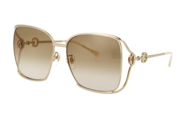 

Очки солнцезащитные Gucci Unisex необычной формы, золотой