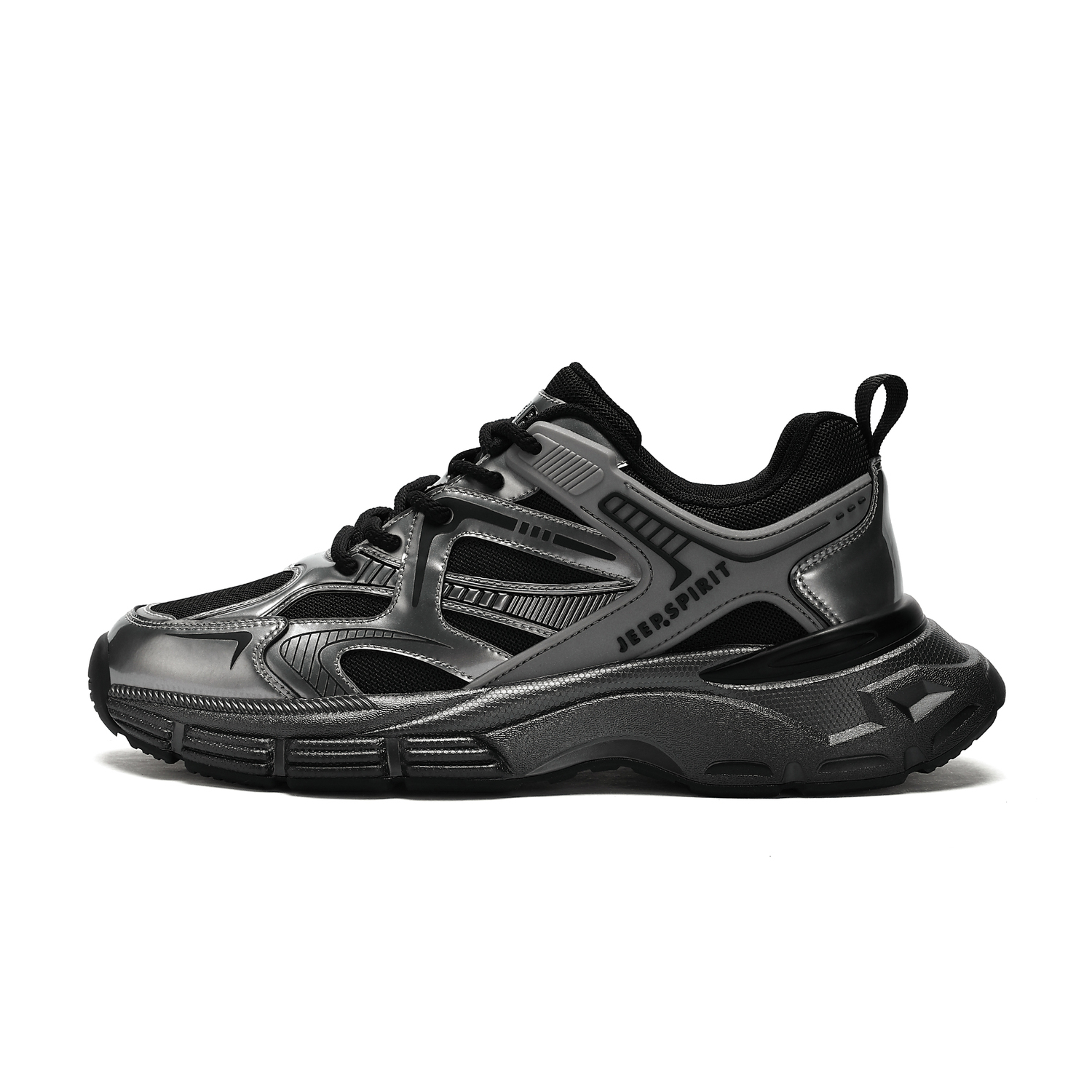 

Кроссовки мужские JEEP SPIRIT Low Top Chunky, цвет Black Myth-Graphite Black