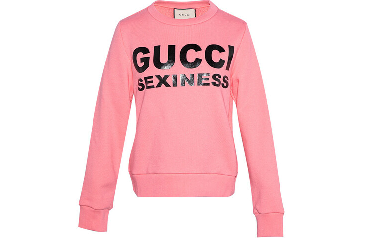 Свитшот женский Gucci, элегантный крой, розовый