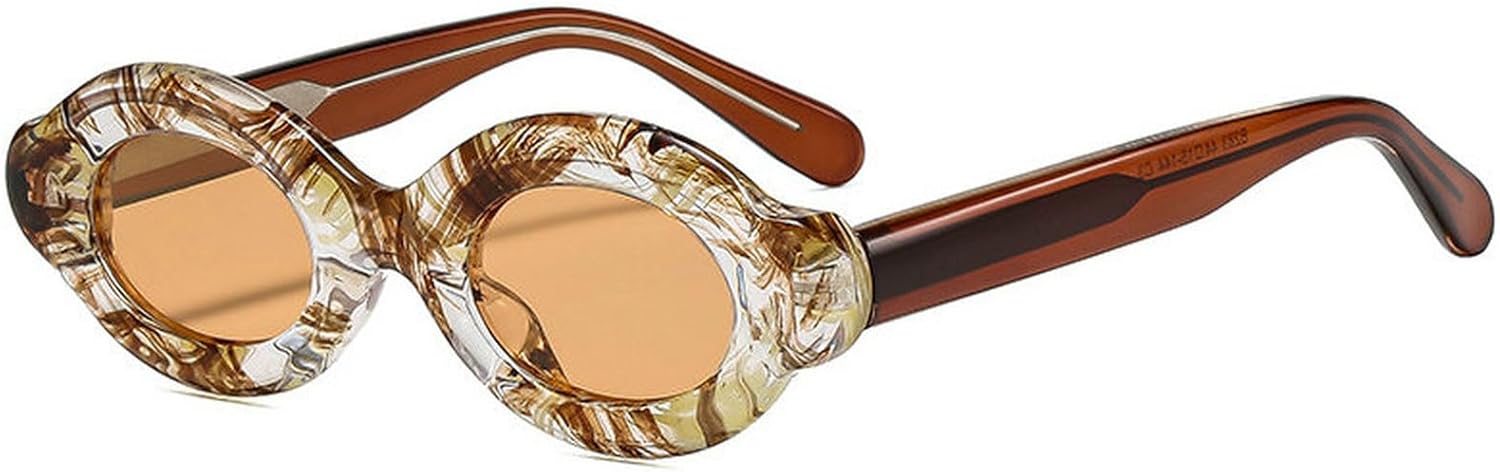 

Солнцезащитные очки COTIA в стиле ретро, ​​овальные и круглые, для женщин и мужчин, поляризованные, с защитой от УФ-излучения UV400, в стиле Y2K, милые, модные, для отдыха на природе летом, Tea