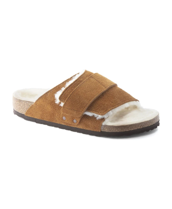 Сандалии Birkenstock Kyoto Shearling Suede, коричневый