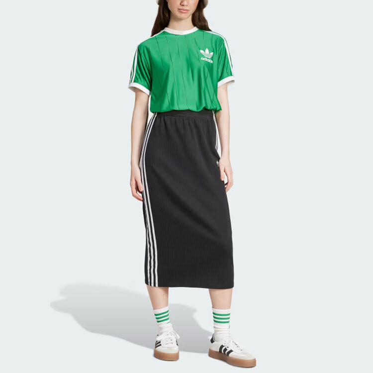 Футболка Adicolor женская зеленая Adidas Originals — фото 4