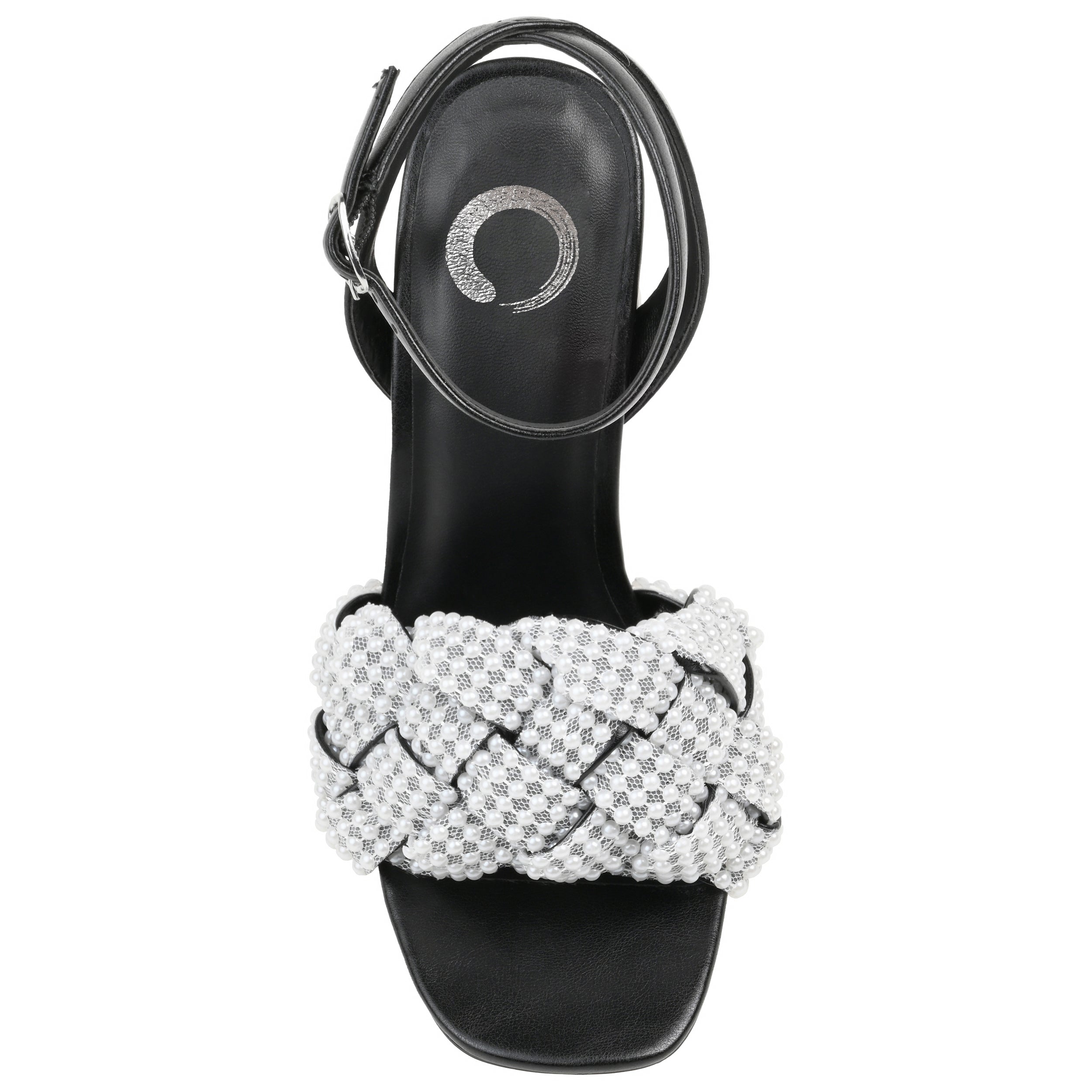 Женские босоножки Journee Collection Dua Tru Comfort Foam Pearl Accents Block Heel, черный — фото 4
