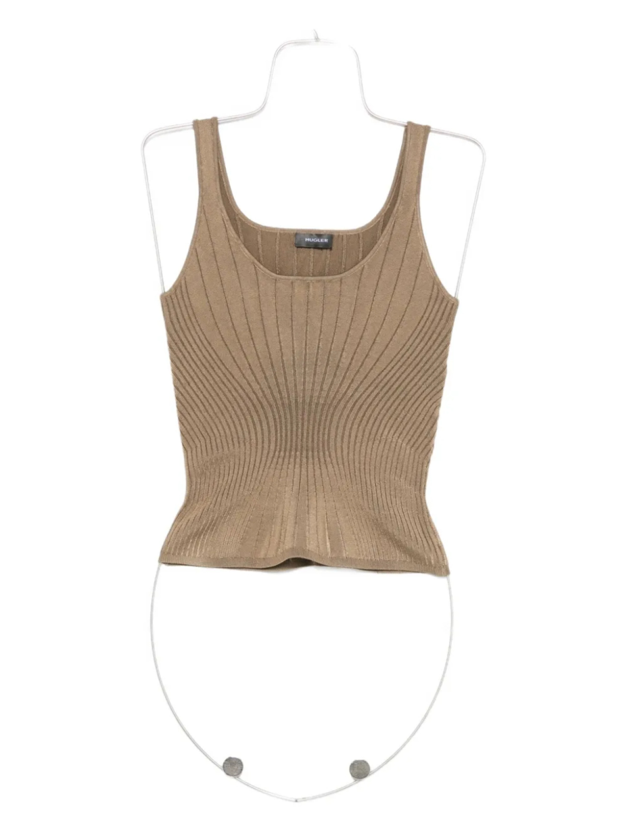

Ребристая майка Mugler, зеленый