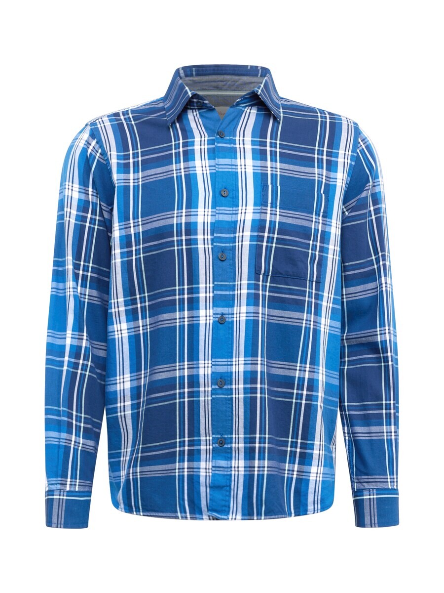 

Клетчатая рубашка s.Oliver Regular fit Button Up Shirt, цвет royal blue/dark blue