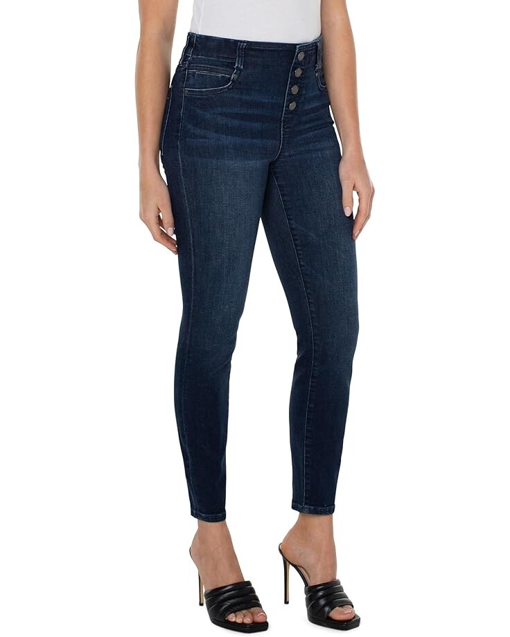 

Джинсы Liverpool Los Angeles Gia Glider Pull-On Exposed Button Fly Ankle Skinny in Cornell, цвет Cornell