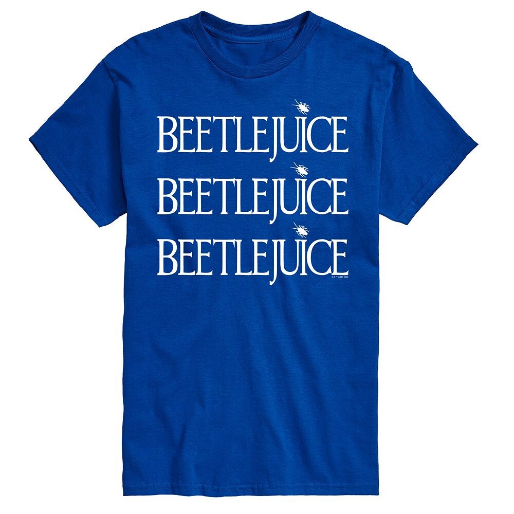 

Мужская футболка Beetlejuice Stacked Licensed Character, синий