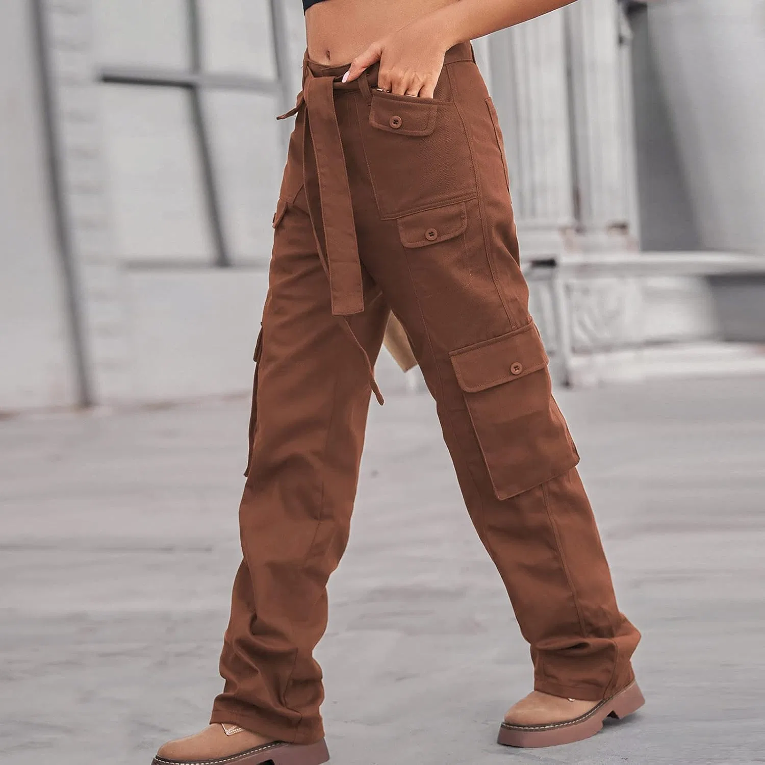 Парашютные штаны, Active Pants Коричневый — фото 4