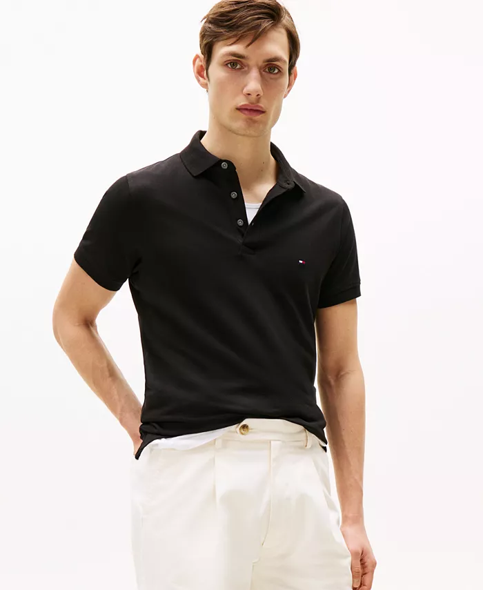 

Мужская поло 1985 Slim Fit Tommy Hilfiger, черный