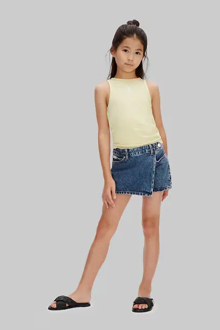 Шорты-юбка джинсовые Calvin Klein Jeans, синий