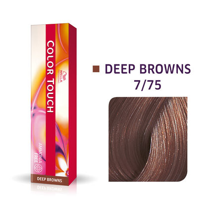 

Полуперманентная краска для волос без аммиака 7/75 60мл Wella Color Touch 7/75