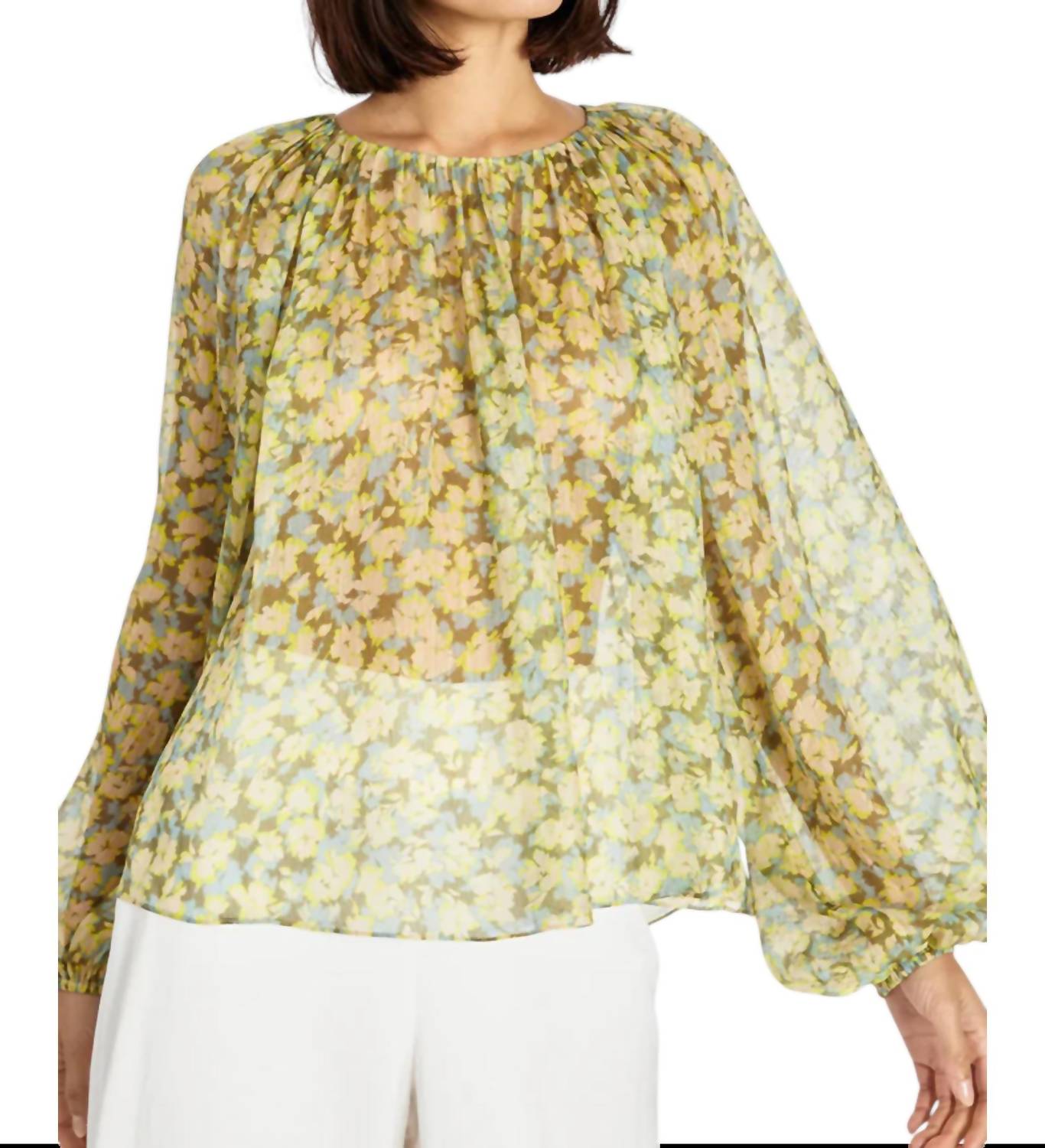 

Топ Элейн в цвете Cameo Blue Multi Tanya Taylor