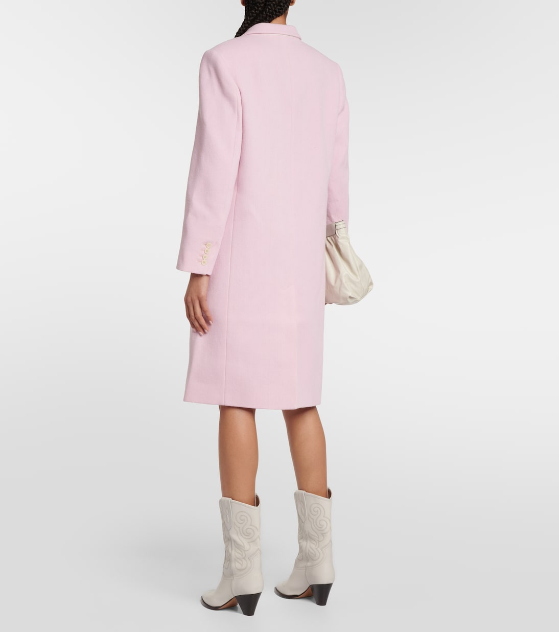Пальто Fantine из шерсти и хлопка Isabel Marant, Light Pink — фото 3