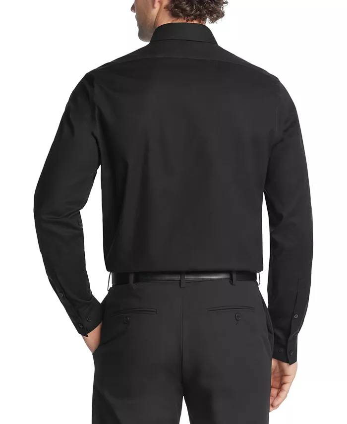 Мужская классическая рубашка Slim-Fit Calvin Klein, черный — фото 2