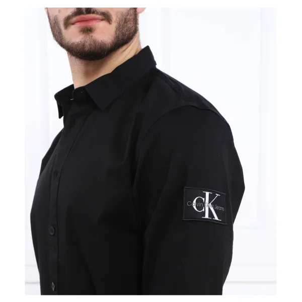 Рубашка свободного кроя с монологом Calvin Klein, черный — фото 3