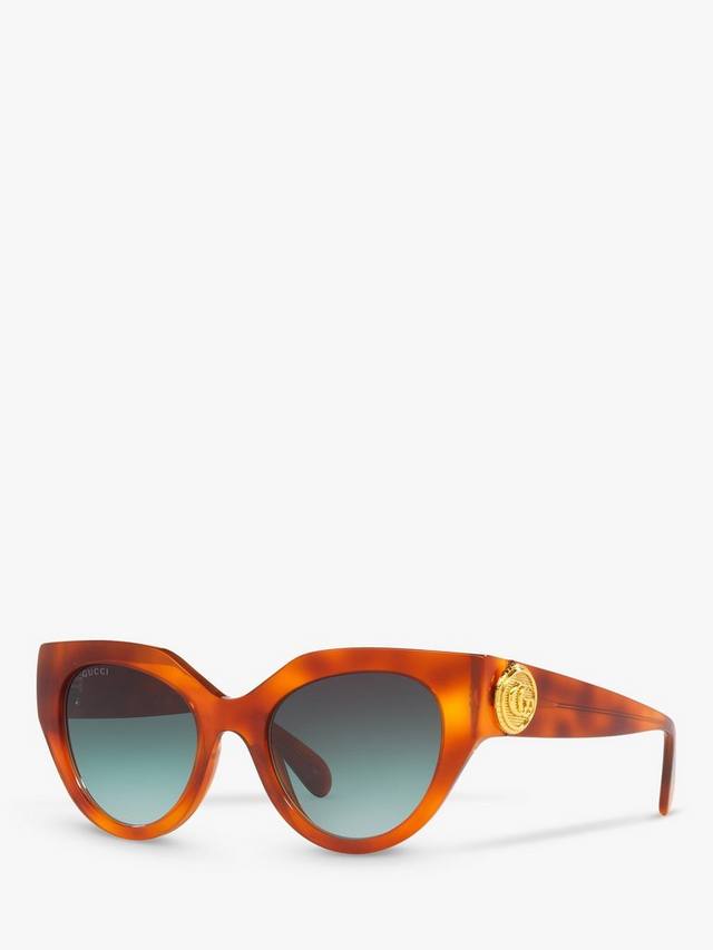 

GG1408S женские солнцезащитные очки Cat's Eye Gucci, Tortoise/Blue Gradient