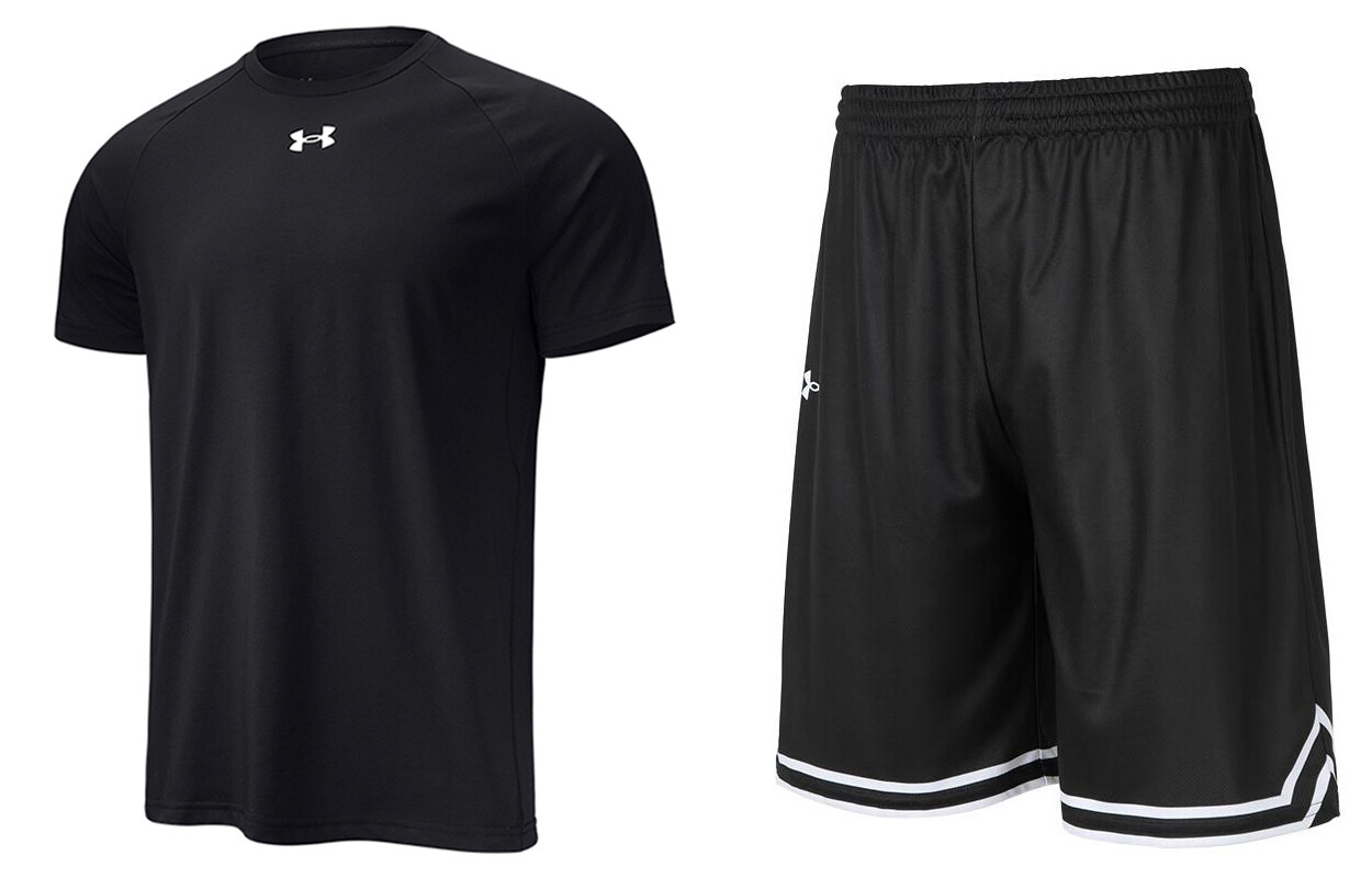 

Повседневный спортивный мужской спортивный костюм черный Under Armour, черный