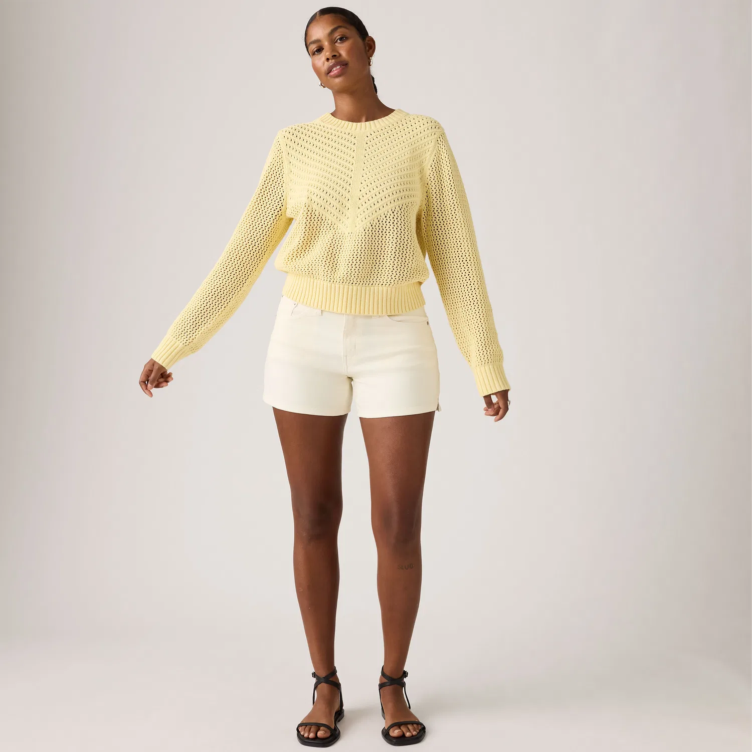 Женские шорты А-силуэта Levi's, White
