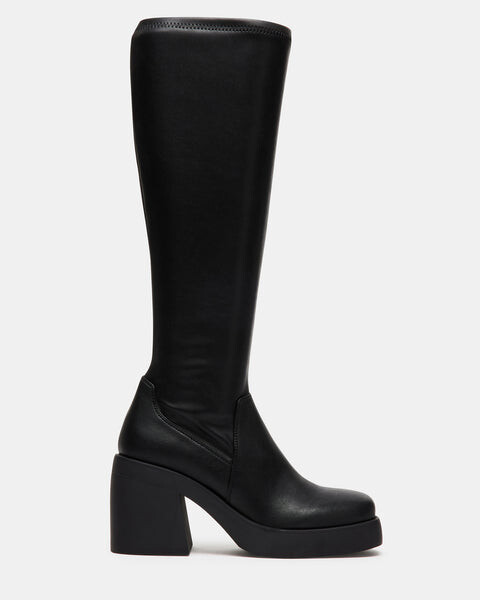 Сапоги женские Steve Madden высокие на каблуке, черный
