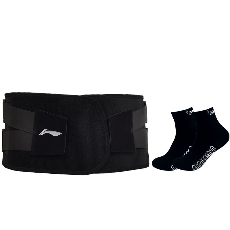 

Бандаж для спины polyester, nylon фитнес, бег взрослые защитный LINING, черный