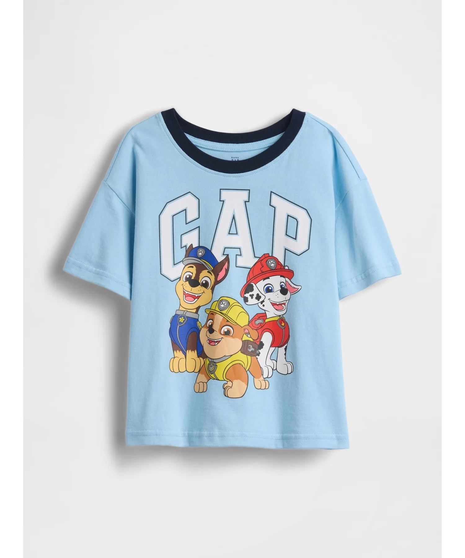 Детская футболка оверсайз с принтом Paw Patrol GAP синяя