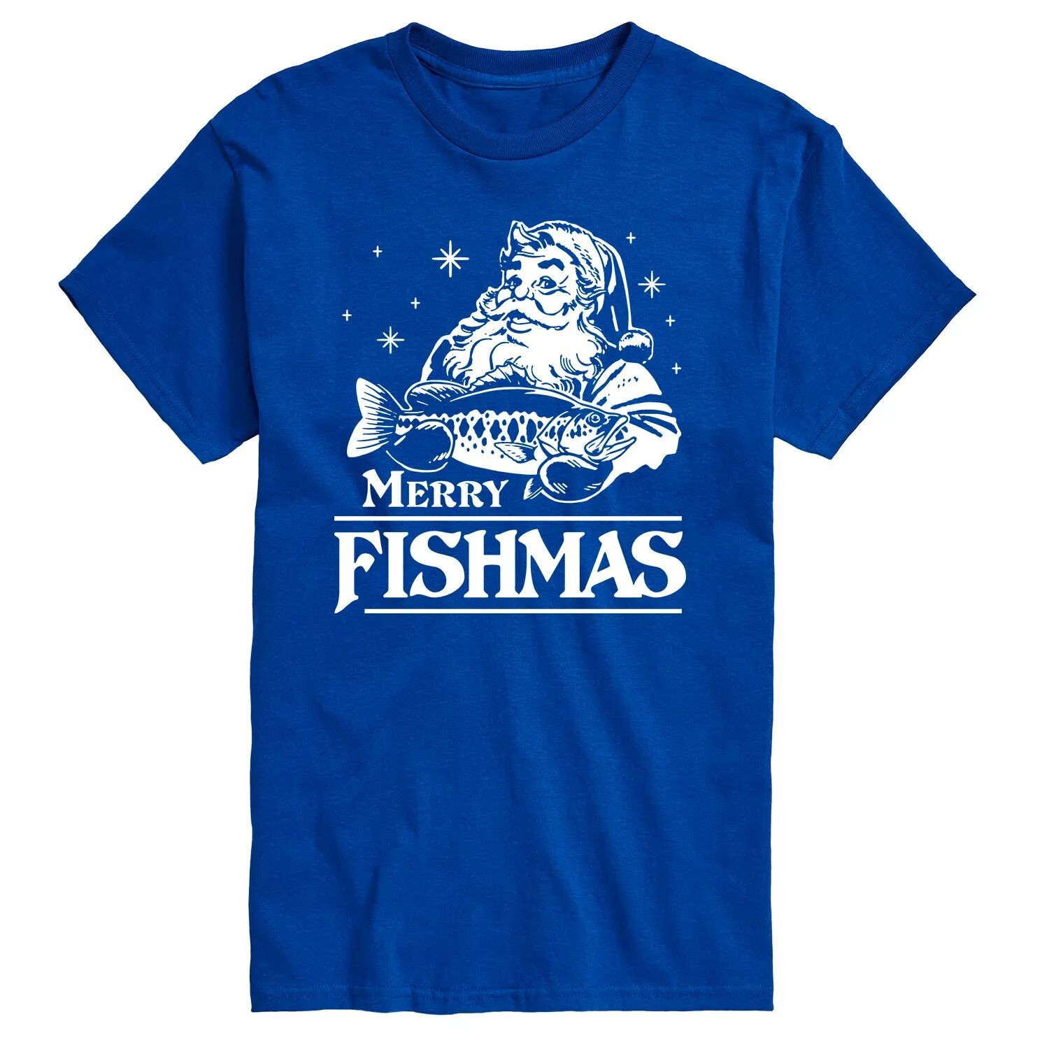 

Футболка Big & Tall Merry Fishmas Santa, Blue Licensed Character, синий