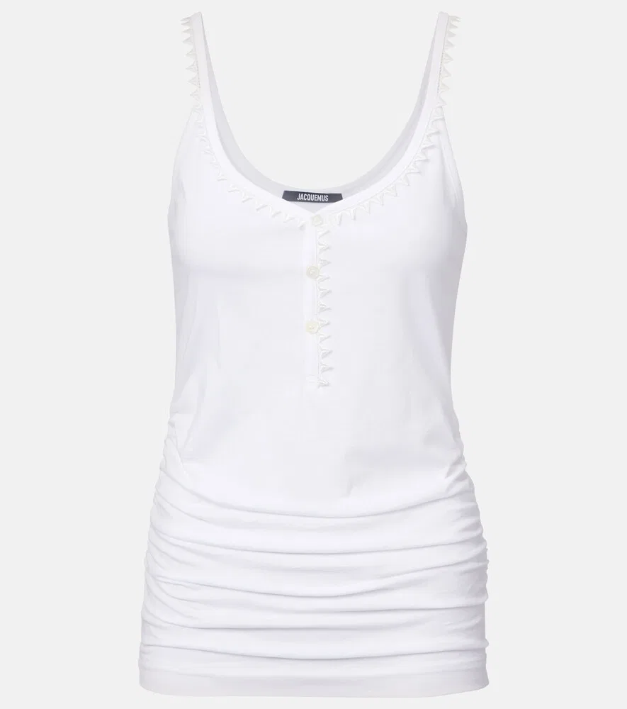 Хлопковая майка Clavela Jacquemus, белый