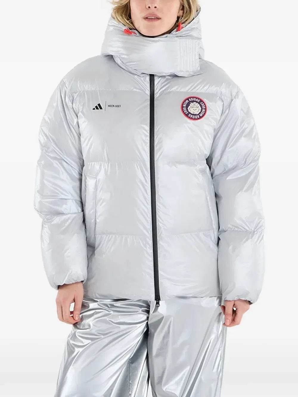 Стеганые куртки X Moon Boot adidas, серебряный