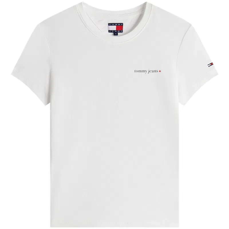 Футболка Tommy Hilfiger с круглым вырезом, желтая — фото 3