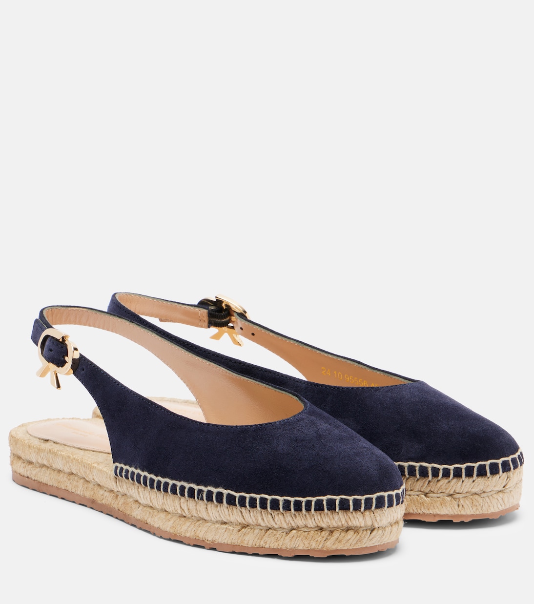 Паз замшевые сланцы на шлейках с эспадрильями Gianvito Rossi, Denim+Naturale