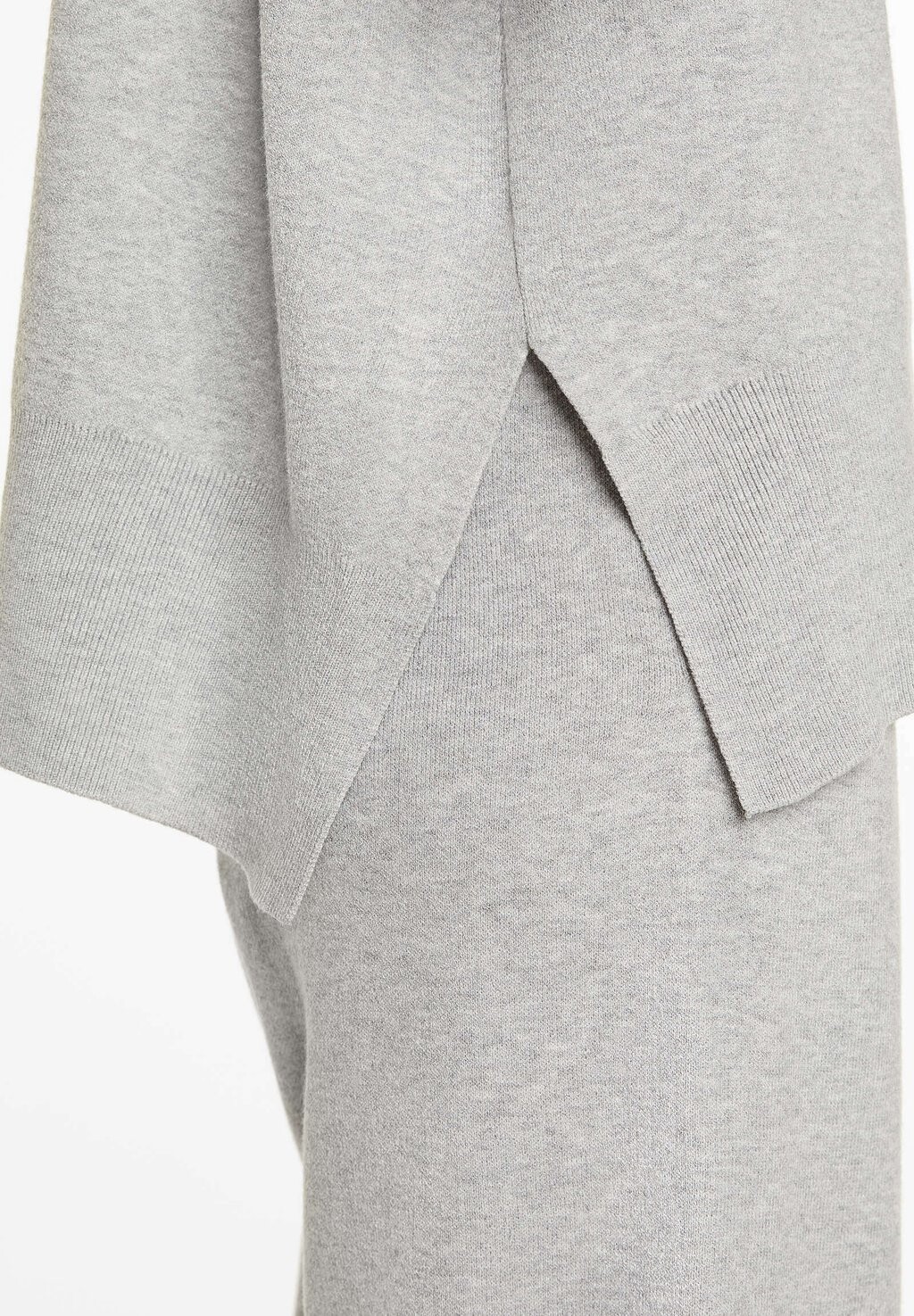 

Кардиган ZIPPED KNIT HOODED OYSHO, светло-серый