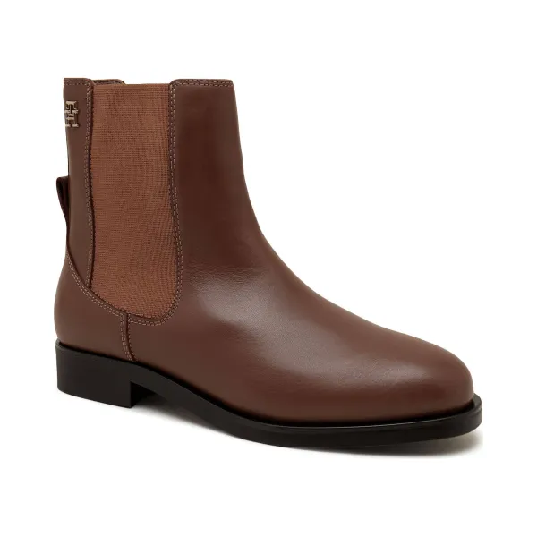 Приподнятые кожаные ботильоны essent thermo bootie Tommy Hilfiger, коричневый