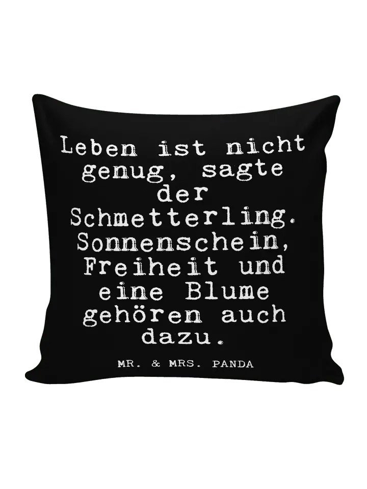 

Подушка Mr & Mrs Panda 40x40 Leben ist nicht genug, черный