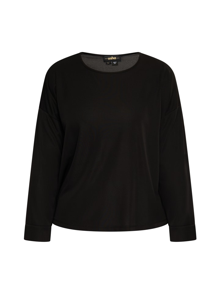 

Женская блузка с длинными рукавами черного цвета usha BLACK LABEL