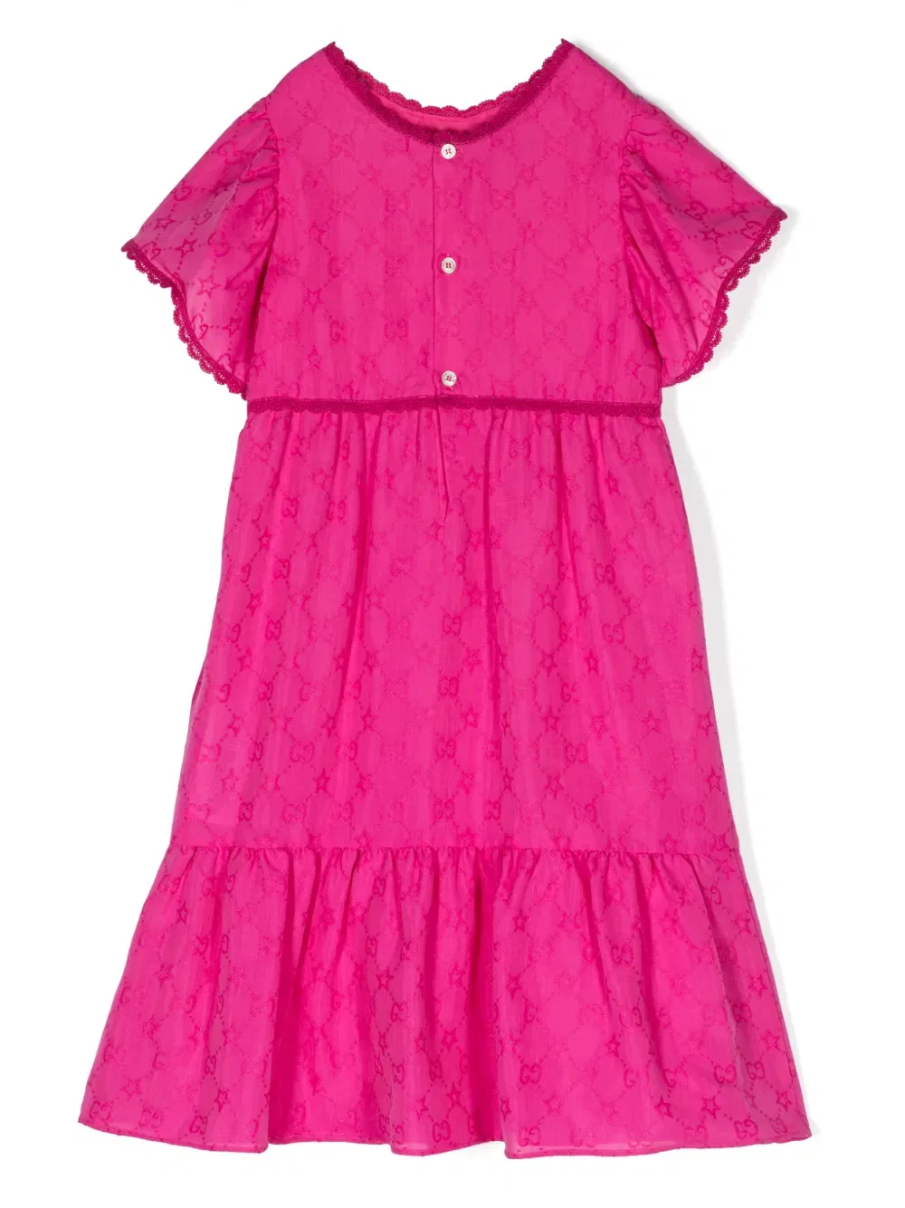 Жаккардовое платье GG Gucci Kids, розовый — фото 2