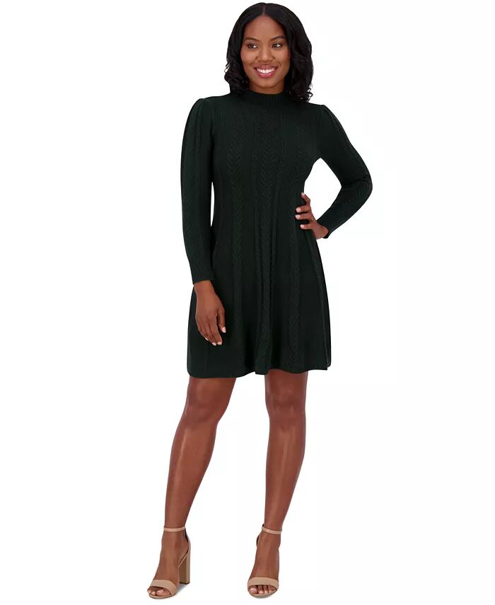 

Платье-свитер Petite Ribbed с высоким воротом Jessica Howard, зеленый