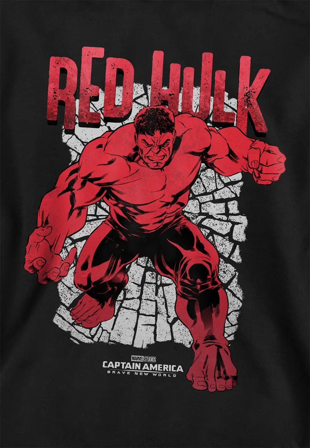 Детская толстовка Marvel Red Hulk Cracked, черный — фото 2