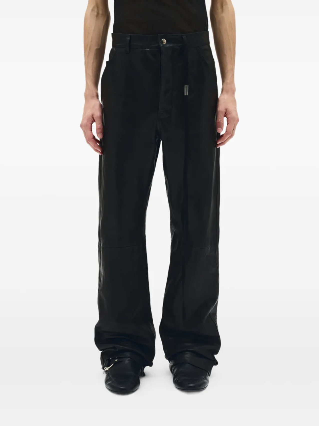

Ann Demeulemeester кожаные брюки, черный
