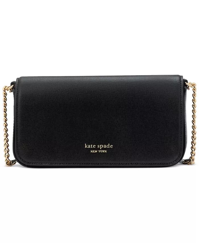

Кошелек Devin из сафьяновой кожи с клапаном и цепочкой kate spade new york, черный