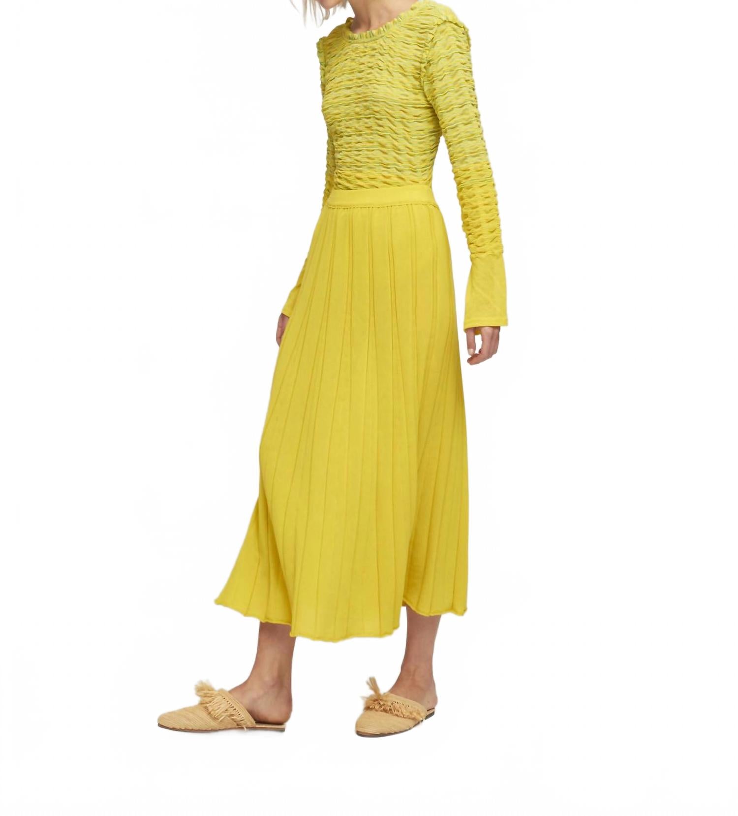 

Желтая вязаная юбка Aldo Martins