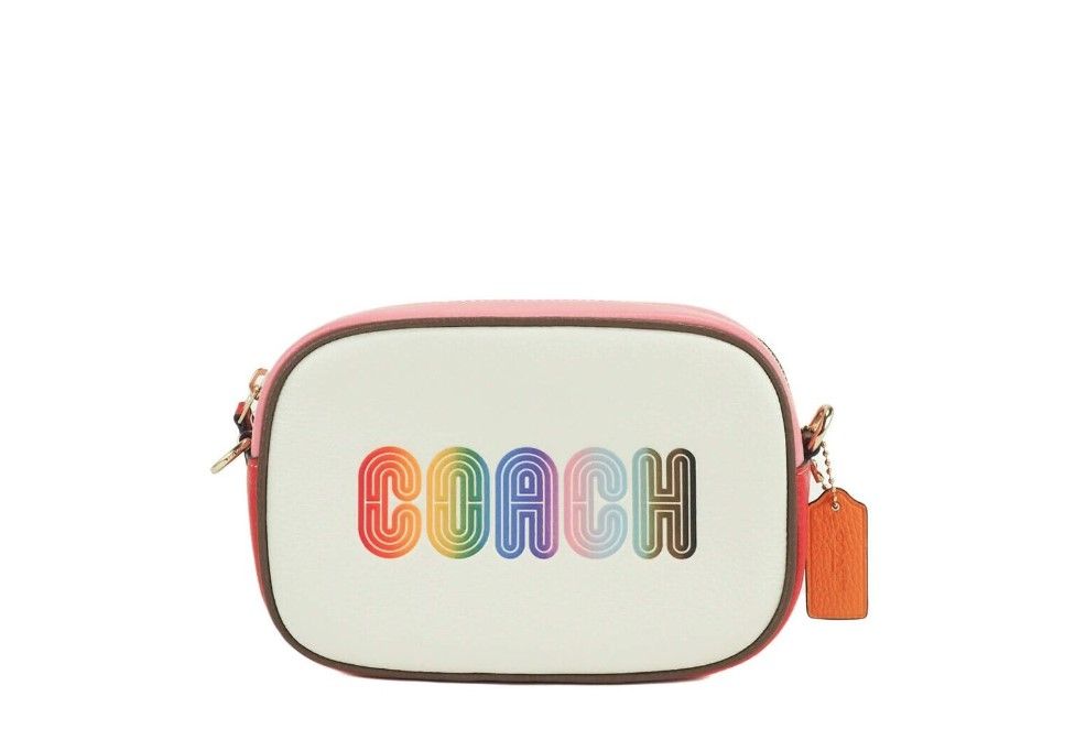 

Кожаная сумка через плечо для камеры Jamie Mini Rainbow Logo Coach