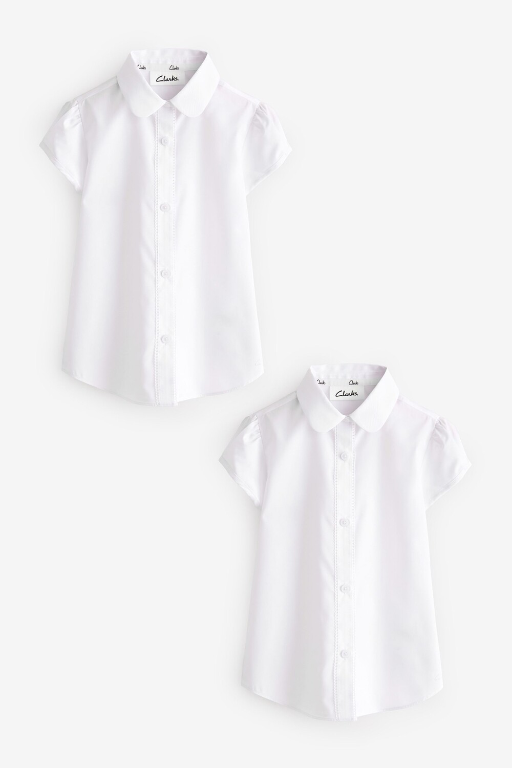

Школьные рубашки для девочек, 2 шт в упаковке Clarks, белый