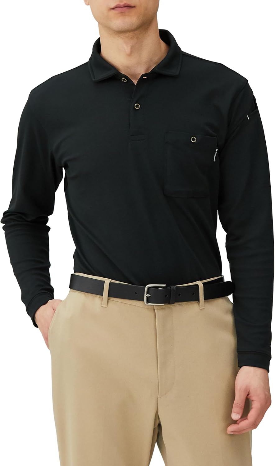 

Футболка-поло с длинным рукавом Co-Cos, черный