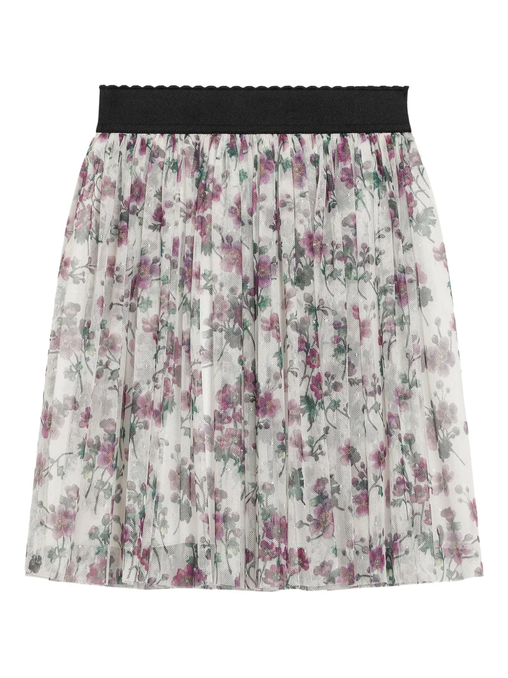 Юбка из тюля с цветочным принтом Dolce & Gabbana Kids, белый — фото 2