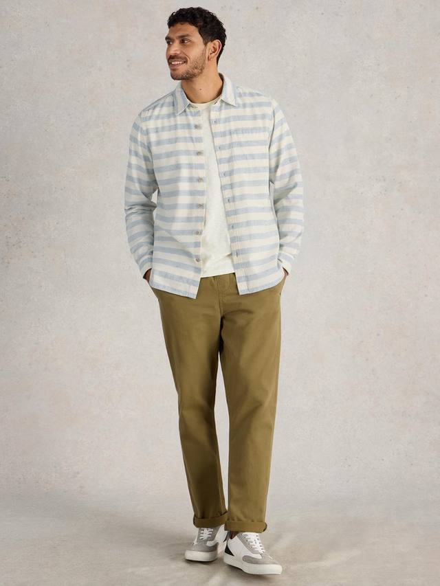 

Хлопковая рубашка обычного кроя с непированной полоской White Stuff, White/Blue