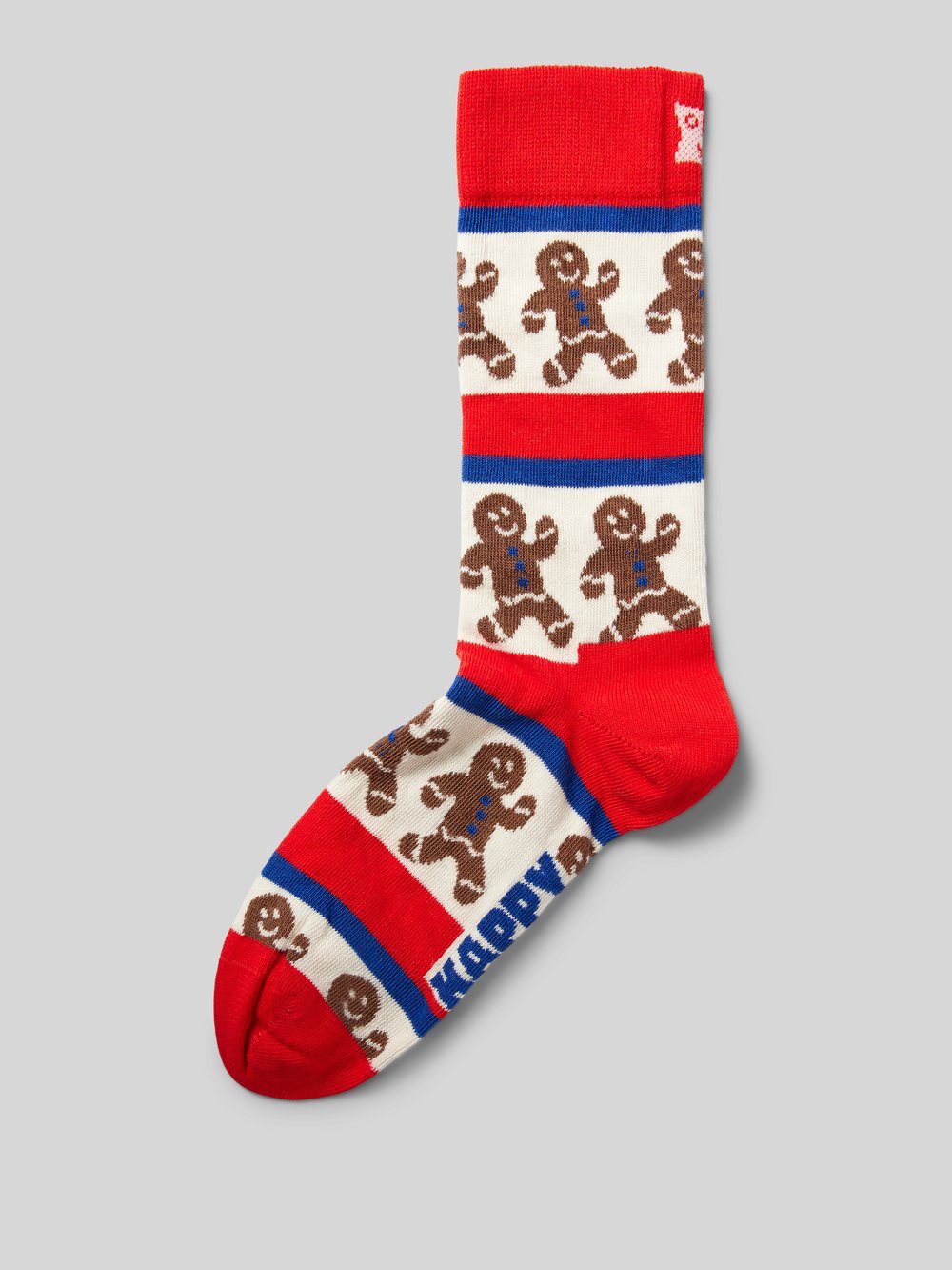 

Носки с пришитой этикеткой модель «Прянички» Happy Socks, красный