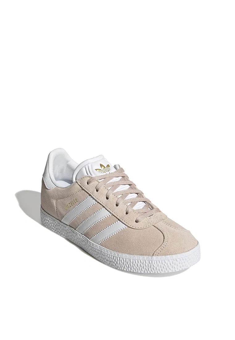 Кроссовки детские Gazelle, Adidas, белый/розовый — фото 2