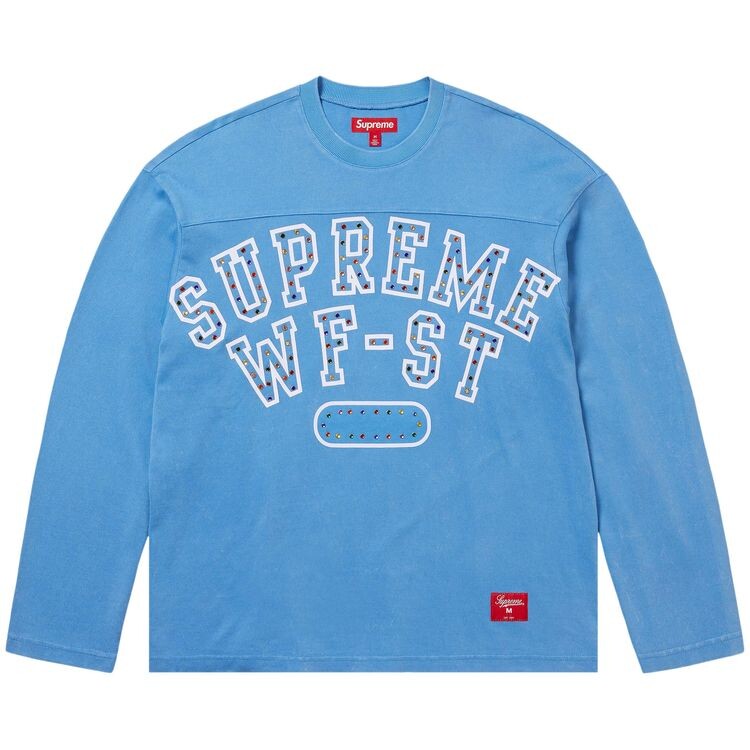 

Топ Supreme Athletic Studded Long-Sleeve Top Blue, синий