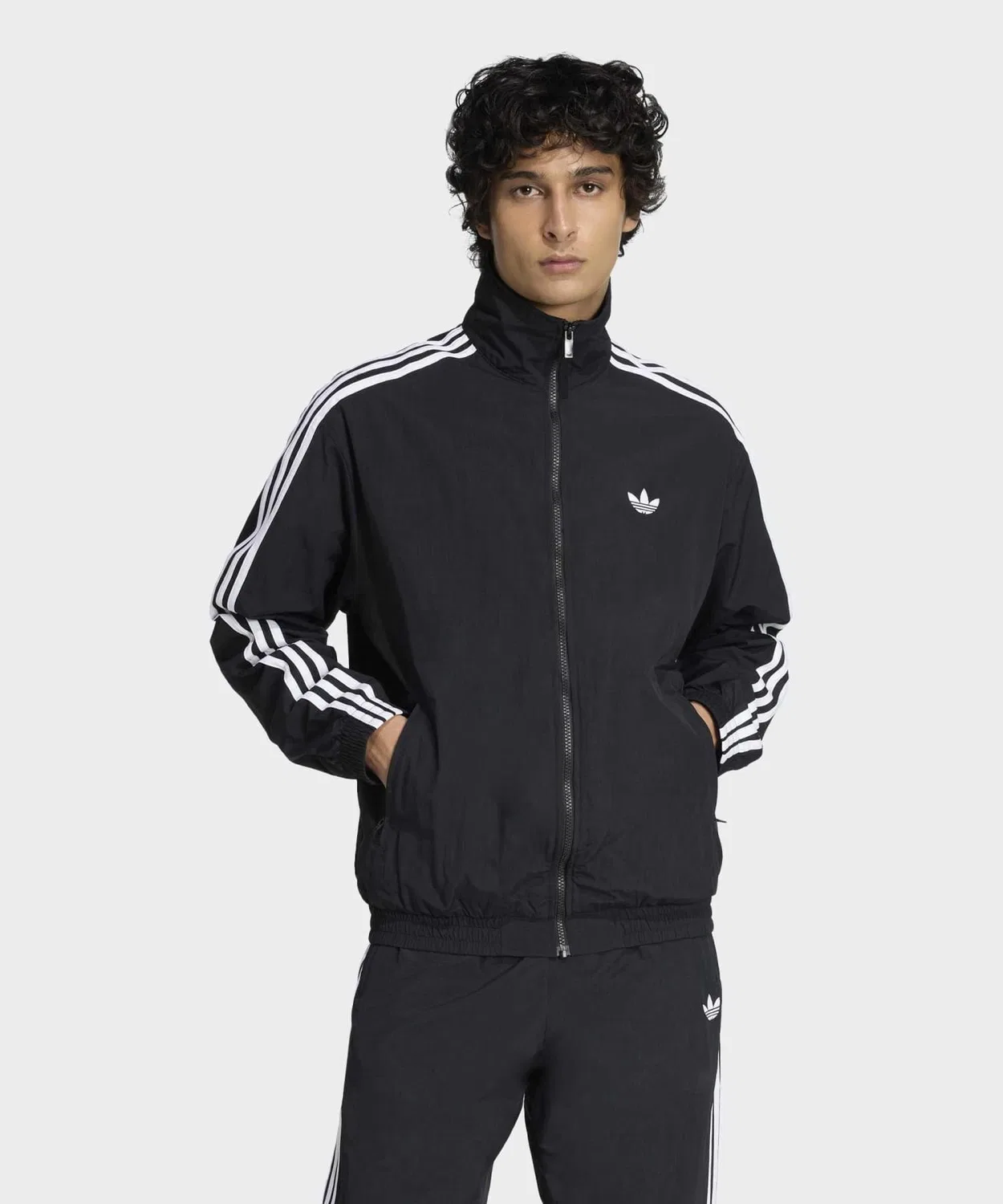 Толстовка Firebird Woven Track Top adidas Originals, чёрный — фото 4
